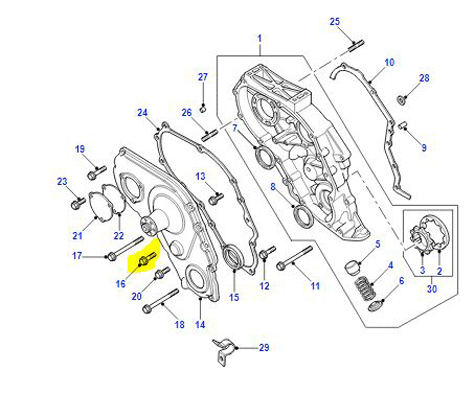 BOLT FRONT COVER 300Tdi FB108081L