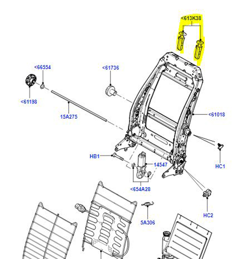 SLEEVE GUYID FRONT SEAT BACK HJQ500110SMS