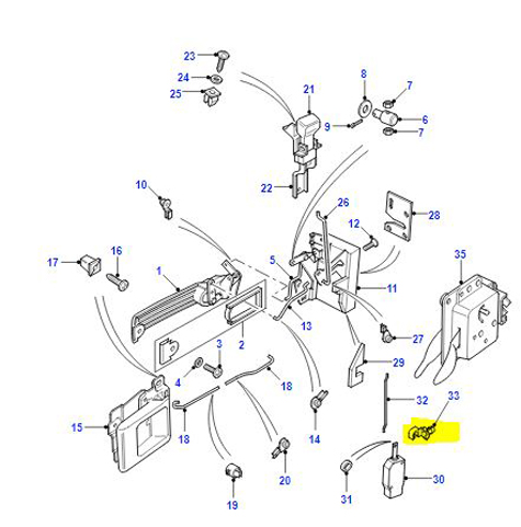 LINK CLIP FRONT DOOR LOCK IPN000020