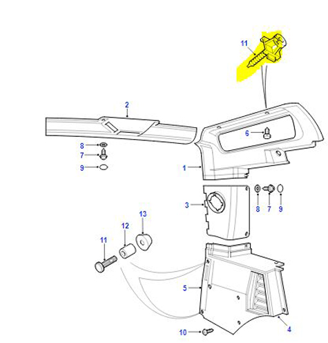 STUD REAR BODY TRIM JPC2616LOY