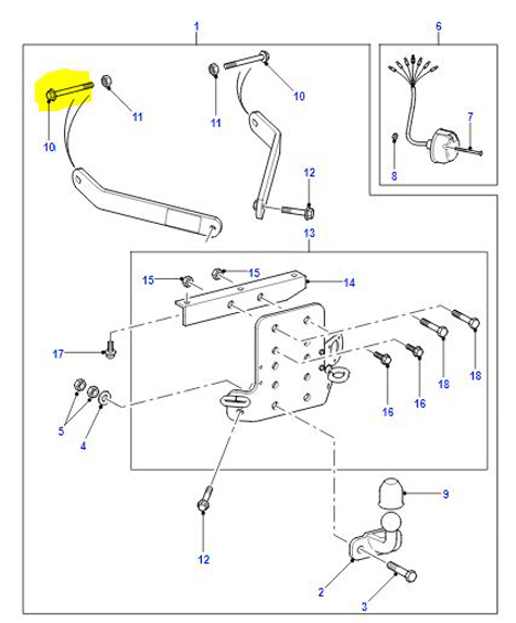 BOLT TOW BAR KYG500440