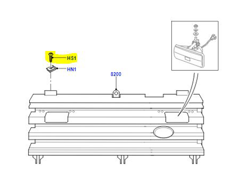 SCREW RADIATOR GRILL AND BUMPERS KYP500210