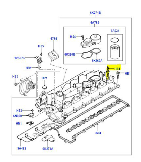 BOLT KIT CYLINDER HEAD COVER LDY000030