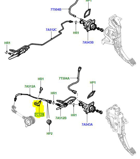 BRACKET CLUTCH MASTER CYLINDER LR001363