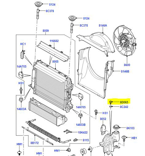 VALVE OVERFLOW RESERVOIR LR007314