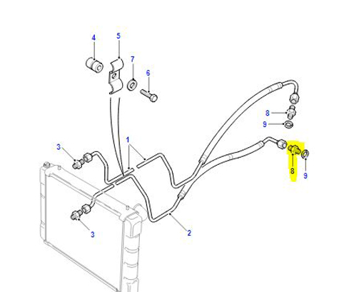 COUPLING OIL COOLER PIPES NRC8618