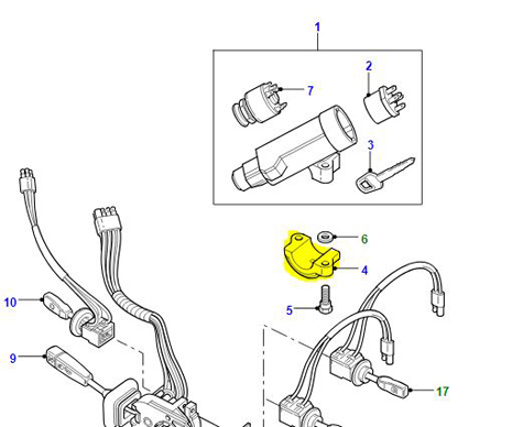 IGNITION BARREL SUPPORT QRG500010