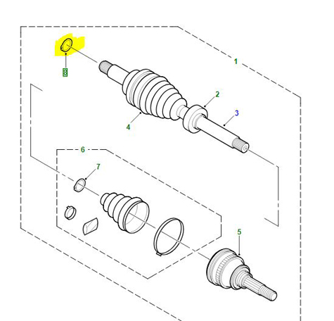 CIRCLIP REAR DRIVE  SHAFT TDL100190