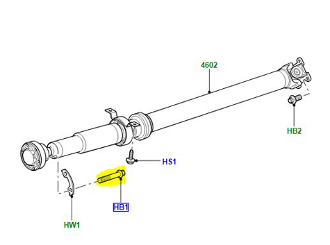 BOLT M10 REAR PROP SHAFT TYP000080