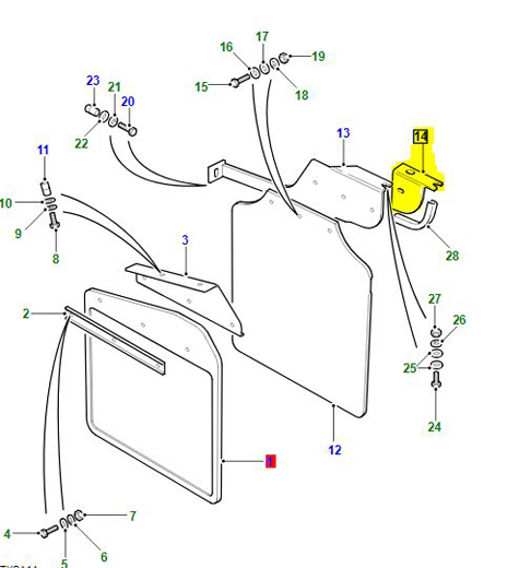 BRACKET-REAR MUDFLAP RETENTION LH  CAX000230