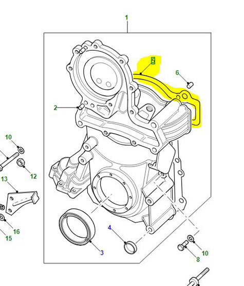 FRONT COVER GASKET V8 ERR4936