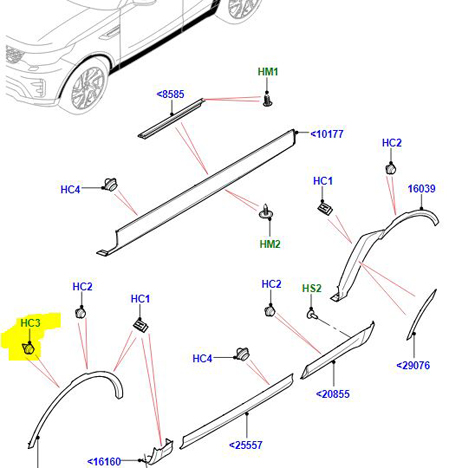 TRIM CLIP LR027255