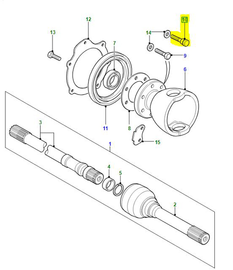 BOLT DOUBLE HEX 	   UYG500040