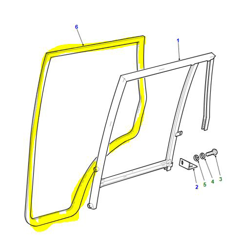 REAR DOOR SEAL LEFT HAND CFE500610