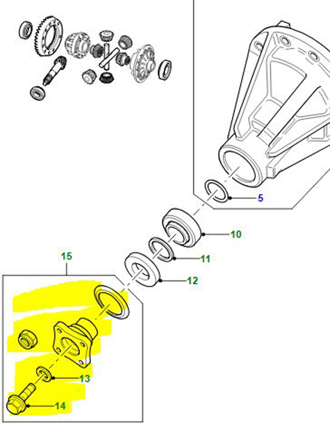 FLANGE KIT REAR DIFFERENTIAL STC3124G
