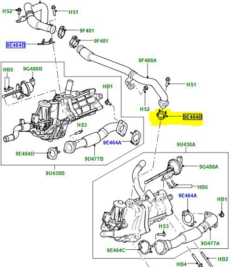 GASKET EGR LR038333G