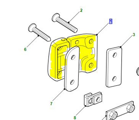 HINGE DOOR UPPER RH LR077708