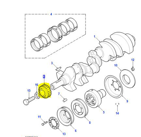 SPROCKET CRANKSHAFT V8 ERR2958