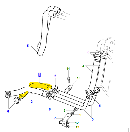 HOSE HEATER TO ENGINE NRC6352